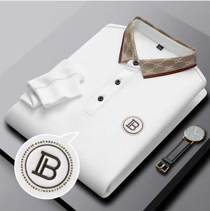 Herren-Poloshirts, neue Modemarke, luxuriös, lässig, einfarbig, koreanische Langarm-Tops, Designer-Herrenbekleidung