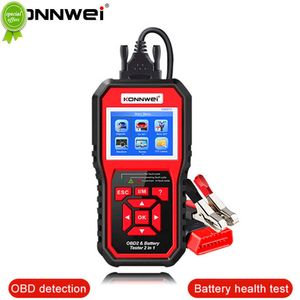 Konnwei KW870 6V 12V Car Motorcycle Battery Tester OBD2 Диагностический инструмент Сканер 2 In1 Инструменты тестирования зарядки зарядки для автомобиля