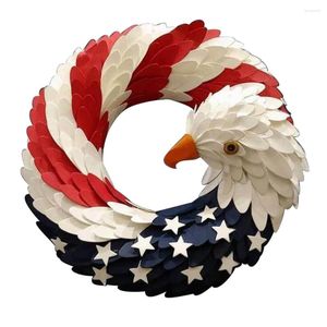 Flores decorativas American Patriótico Wreath Eagle Pingente Decorações Eleições Presidenciais 4 de julho