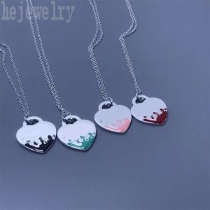 Designer necklaces love key pendant necklaces heart tag hip hop plated silver jewlery letter dainty blue women fun pretty luxury Necklace personality ZB004 E23