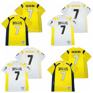 High School Bullis Piłka nożna 7 Dwayne Haskins Men Jersey Moive Yellow White Team Hafdery Sport oddychający college pullover retro University Hiphop Mundur