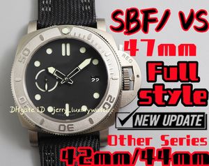 SBF / VS Orologio da uomo di lusso Pam984, 47mm tutte le serie tutti gli stili, movimento esclusivo P90, ci sono altri modelli 42, 44mm, acciaio pregiato 316L