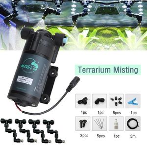 Terrariums 1SET Rainforest Misting Spray System Reptile Fogger Kit Greenhouse Nebulizer Garden Irrigation Tools Terrarium Spraying Device