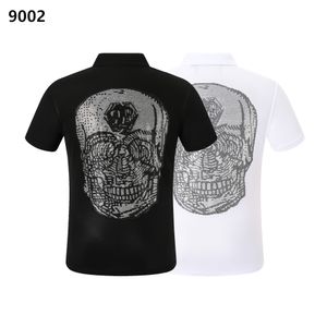 Mens Polo Shirt Ss Baroque Skull Summer 100 ٪ القطن بولو قمصان الرجال جمجمة الصدر جودة عالية التنفس بالإضافة إلى ملابس الحجم 84602