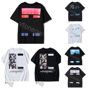 Offs New Designers Mens T Shirts Summer Womens Loose Tees Moda Tops Masculino Casual Camisa Roupas de Luxo Street Offs Roupas Brancas Camisetas