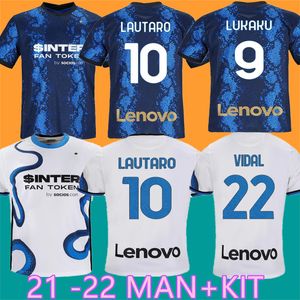 21 22 INTERes soccer jerseys LUKAKU MILAN VIDAL BARELLA LAUTARO ERIKSEN ALEXIS 21 22 man football shirt kit uniforms