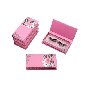 False wimpers schattige roze wimperverpakking aangepast Logo Lash Box Groothandel 5d 25mm Mink Lashes 3D met Mean Girls Burn Book