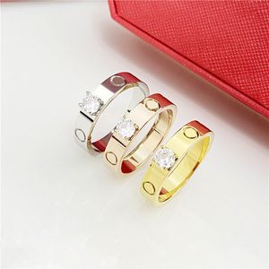 Designer Engagement Ring Men's and Women's Love Rings High Quality Letter Diamond Rings Classic Luxury Jewellery Gifts