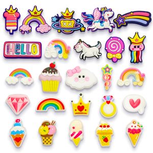 Charms Rainbow Pasuje do butów Bransoletki Opaski Dekoracje pcv Party Favor Prezenty Drop Delivery Ot26Z