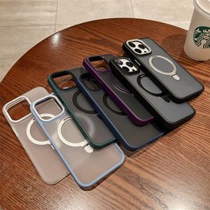 Strong Magnetic Cases with Hidden Stand for iphone 14 Pro Max 11 12 13 12 mini Hidden Finger Ring Stand For Magsafe Wireless Charging Cover
