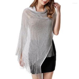 Lenços de verão Moda Hollow Out Tassel Let Yarn Bun Scarf Neck Guard Rick Dry Breathable Sombra de Poliéster Shawl Women D65