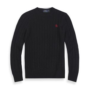 Высококлассный мужской брендовый черный свитер, осенне-зимний пуловер для уличной одежды, круглый вырез с длинными рукавами, вышивка букв в стиле ретро, теплый и удобный верх свитера