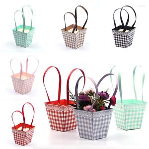 Geschenkverpackung 1PC wasserdichte faltbare Blumenbox Candy Florist Handheld Bouquet Verpackung Hochzeit Boxen