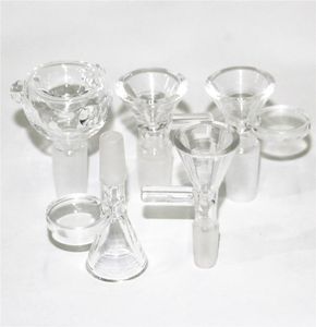 Dry Herb slide glass bowls hookah 10mm 14mm with flower snowflake filter bowl for Bongs Ash Catcher smoking Bowls1654769