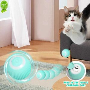 Novo brinquedo inteligente para gatos, bola elétrica de rolamento automático, brinquedo interativo para treinamento de animais de estimação, brinquedos automoventes para gatinhos, acessórios para gatos