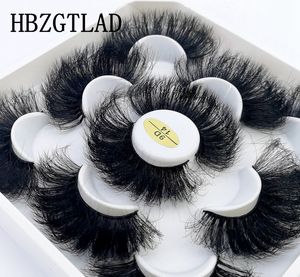 Makeup Tools 5 Par 825mm 3D Mink Lashes Bulk Faux med Custom Box Wispy Natural Pack Short Wholesales False Eyelashes 230425