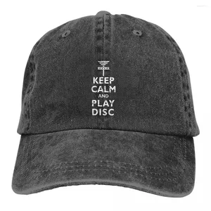 Berets Summer Cap Sun Visor Keep Calm And Play Hip Hop Caps Disc Golf Baskets Throw Sport Cowboy Hat Peaked Hats