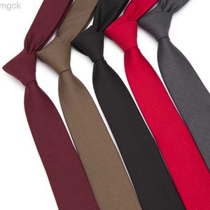 Pescoço de pescoço Men Menny Trey Wood Moda laços para masculino Festas de casamento Business Slim Classic Solid Color Neck Tie Casual 6cm Red Cocondtie