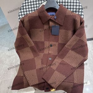 Xinxinbuy Men Designer Bluza bluza z kapturem Paris Chessboard Grid Długie rękaw Kobiety niebieski czarny zielony szary xs-xl