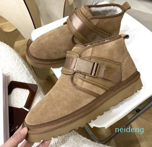 Men's boots Top quality Boots Ultra Boot Snow Boots Australia Fur Warm Shoes Real Leather Chestnut Ankle