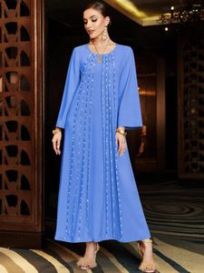 Ethnic Clothing India Turkey Muslim Abaya Dresses Women Elegant Diamond Evening Party Dress