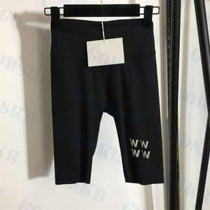 Pantaloncini con logo del marchio Pantaloni da yoga da donna Pantaloni corti stampati riflettenti Pantaloni da ciclismo all'aperto Leggings