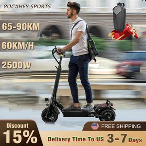 Diğer Spor Malikasyonları 2500W Elektrikli Scooter 60kmh Maksimum Hız 11 inç Yol Lastikleri Güçlü Katlanır Exoter Yetişkinler Anahtar Kilitli 231124