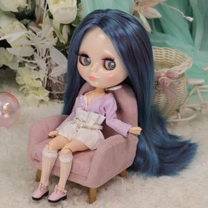 Dolls Icy DBS Blyth Doll Metal Heavy Metal Cabelo Branco Coda da articulação Neo 1/6 BJD OB24 Anime Girl Toys 230426