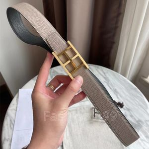 Bälten för män Designer Classic Casual Lychee Pattern Fashion Belts For Woman H Hem I-H BUCKLE DUBBELSIDD LÄDER BELE BUCKLE MÄNS HE078