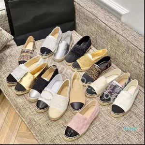 30 colori di lusso casual scarpe da donna espadrillas estate designer signore piatte spiaggia mezze pantofole moda donna mocassini pescatore tela numero di scarpe 35-42