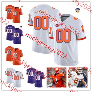 Peter Woods Tomarrion Parker Clemson Tigers Maglia da calcio Mens Youth Custom Stitched 45 Vic Burley 17 Christopher Vizzina Clemson Maglie