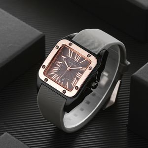 Fashion Golden Dial Date Men Watch Square Sapphire Glass Golden White Watch Crown Automatic President Watches Clock Christmas