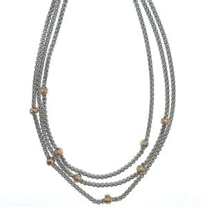 Halsbandstränge aus Edelstahl, Kastenketten, kurze Halskette, vergoldete Perlen, Magnetverschluss, für Frauen, Mädchen, Geschenke, 18-Zoll-Halsketten