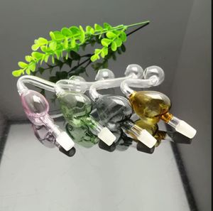 Pfeifen Neue farbige Pfirsichherzpfeife und Zigarettengarnitur Glas