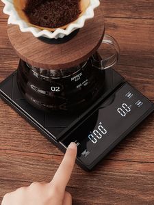 Hushållsskalor Portabel Digital Kitchen Electronic Scale LCD Display Rostfritt stål Kaffebönor Skala Hushållens vikt Balans Mätverktyg 230426