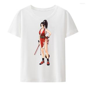 Men's T Shirts King of Fighters Game Characters Mai Shiranui Cotton T-Shirts Hipster Graphic Tshirts Men T-shirt Camisa Y2k Topps tryck