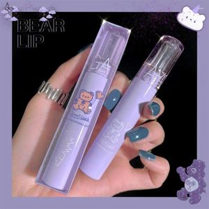 Lip Gloss Silky Smooth Mud Cute Bear Cosmetics Soft Mist Red Tint Female Makeup Velvet Matte Lipstick Moisturizing