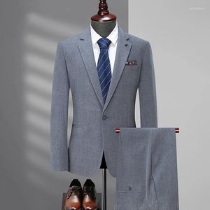 Ternos masculinos 2024- (calças blazer) moda negócios estilo italiano fino vestido profissional casamento noivo homem terno tamanho 70-140kg