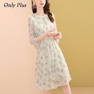 ドレスEvnisi Floral Chiffon Light Green Dress Women 2022 New Bohemian Lace Dresses Oneck Flare Sleeve Casual Vestidos