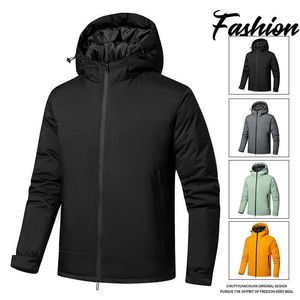 Erkek trençkotları sonbahar ve kış moda rahat rüzgar geçirmez ve sıcak açık kapüşonlu ceket erkekler ve erkekler için çift açık ceket