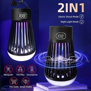Portable Electric Mosquito Killer Lamp - USB Charging, Waterproof, Two-in-One Bug Zapper For Bedroom & Outdoor Use - Kills Moths, Wasps, Gnats, & More!