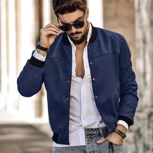 Men's Jackets Fashion Street Motorcycle Jacket Autumn / Winter Suede Matching Color Coat Button Cardigan Super Cool Shaped