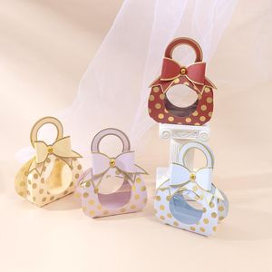 Gift Wrap 10pcs Portable Wedding Party Favor Boxes Chocolate Treat Candy With Window For Bridal Shower Baby Birthday