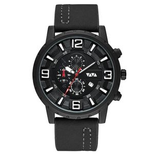 Orologi da polso Orologio sportivo antiurto con calendario Quadrante grande Impermeabile in lega di zinco opaco da uomo Zegarek Meski Montre Homme