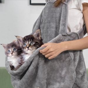 Dog Car Seat Covers Cat Carrying Apron Holding Durable Home Outdoor Soft Comfortable Pet Coral Fleece Pocket Anti-stick Hair