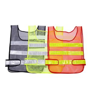 Gilet di sicurezza riflettente a 3 colori Avvertimento ad alta visibilità Costruzione di traffico Lavoro Gilet a griglia cava Abbigliamento di sicurezza Q14