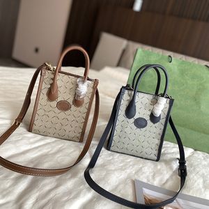 Mini tuval totes çanta patchwork alışveriş çanta harfleri g iPhone deri iplik çıkarılabilir kemer kayış moda bayan çanta için crossbody çantalar