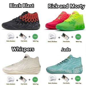 Sport z pudełkiem na buty Lamelo 1 MB01 Męskie buty do koszykówki Rick i Morty Rock Ridge Red Queen Nie stąd Lo Ufo Buzz City Black BL