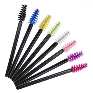 Makeup Brushes 50 PCS engångsögonfransborste Kort mini -kamförlängning Ögonbryn Eye Lashes Kosmetiska verktyg