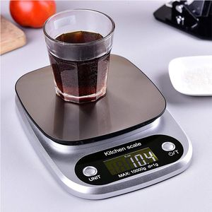 Escalas domésticas 3kg/5kg/10kgx0.1g aço inoxidável de alta precisão Escala eletrônica em escala eletrônica Domínio doméstico Bascula cocina 230426